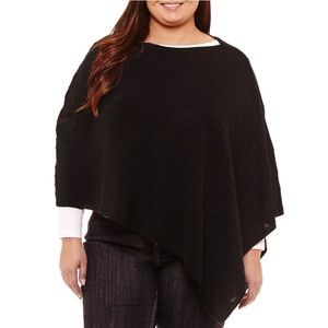 NWT Liz Claiborne 3/4 Sleeve Boatneck Poncho-Tall